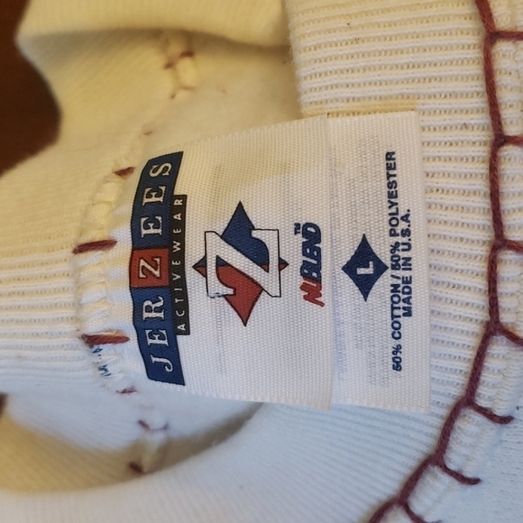 Vintage Handcrafted Oversized Sweatshirt Grandmacore Jerzees Single Stitch L VG - Picture 9 of 12